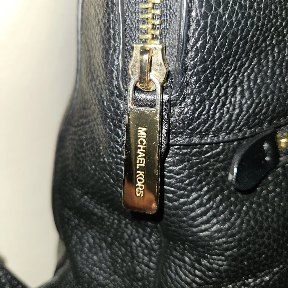 Michael Kors Dallas Black Pebble Leather Backpack